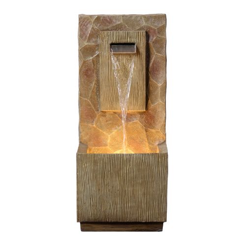 Fontaine Cascade Extérieure LED, 81cm, Marron