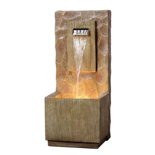 Fontaine Cascade Extérieure LED, 81cm, Marron