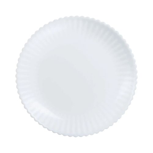 6 Assiettes à Dessert Blanches En Opale 19 Cm
