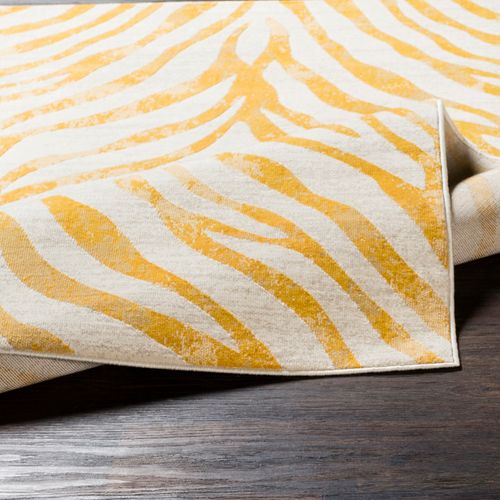Tapis Zébré Bohème Jaune/beige 160x220 Cm Cybele