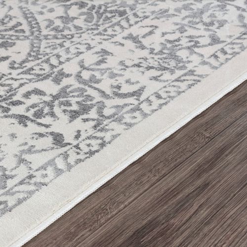 Tapis Vintage Oriental Blanc/gris 200x275 Cm Margaux