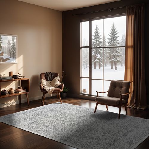 Tapis Vintage Oriental Blanc/gris 200x275 Cm Margaux