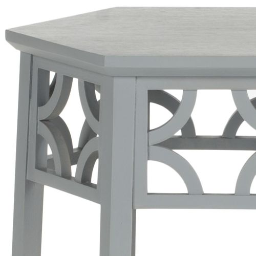 Table D'appoint Manilla Bleu Gris Bois Bayur 46 X 46 X 46 Cm