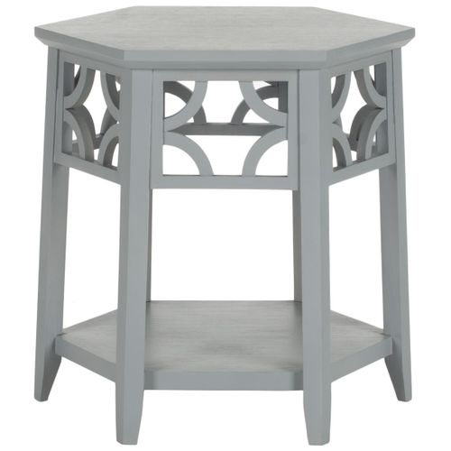 Table D'appoint Manilla Bleu Gris Bois Bayur 46 X 46 X 46 Cm