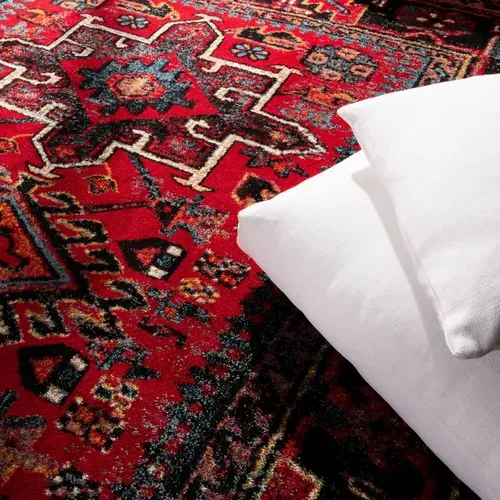 Tapis Persan 201 X 201 Cm De Transition Henley Rouge / Multi