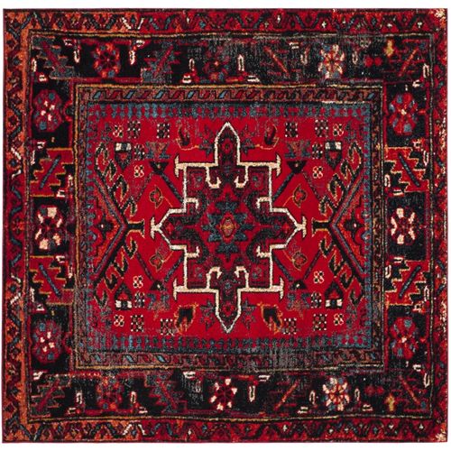 Tapis Persan 201 X 201 Cm De Transition Henley Rouge / Multi