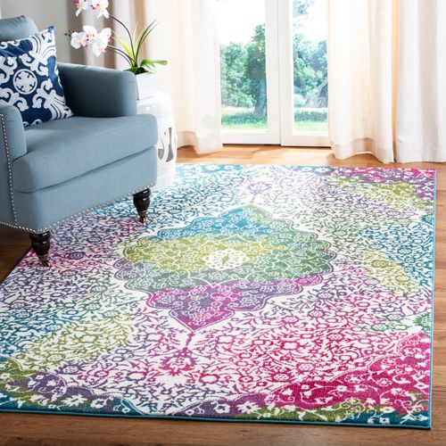 Tapis Aquarelle 122 X 183 Cm Abstrait Trinity Rose