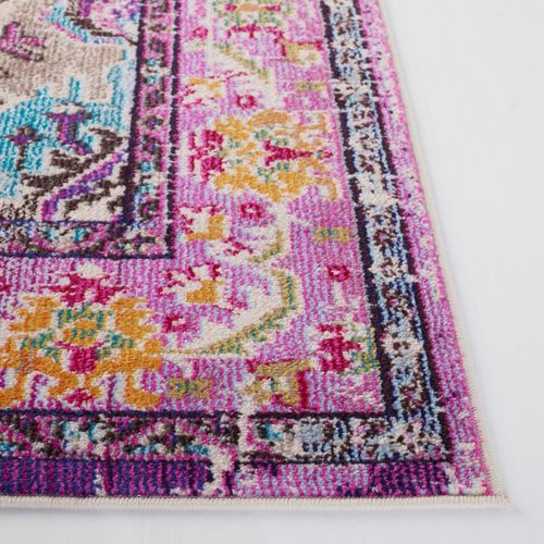 Tapis Boho Safavieh Monaco 240x300 Cm - Poil Court, Motifs Colorés, Résistant Aux Taches, Pour Salon/chambre