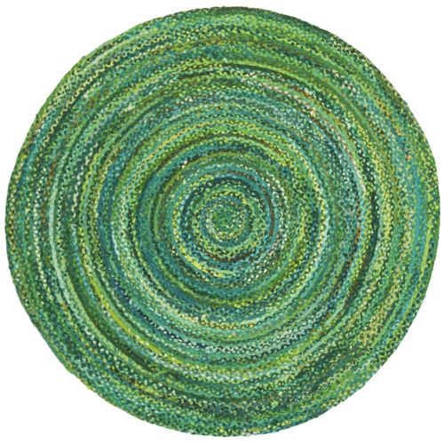 Tapis Braided 122 X 122 Cm Chalet De Campagne Quinley Vert