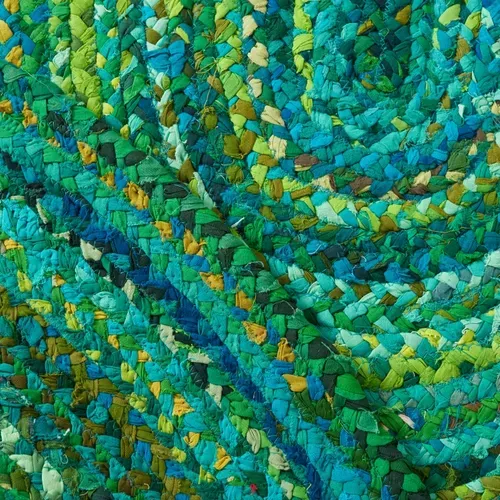 Tapis Braided 122 X 122 Cm Chalet De Campagne Quinley Vert