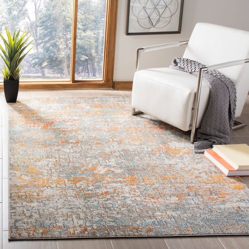 Tapis Madison 244 X 305 Cm Contemporain Manjor Gris/orange