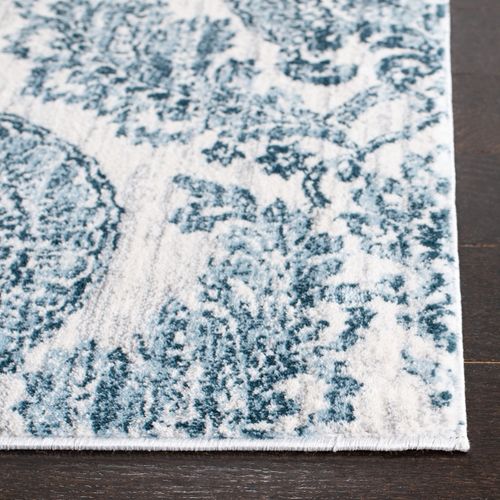 Tapis Isabelle 91 X 152 Cm De Transition Lorelei Bleu