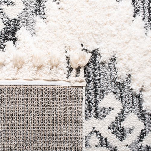 Tapis Tassel Shag Marocain 91 X 152 Cm Shag Peyton Gris