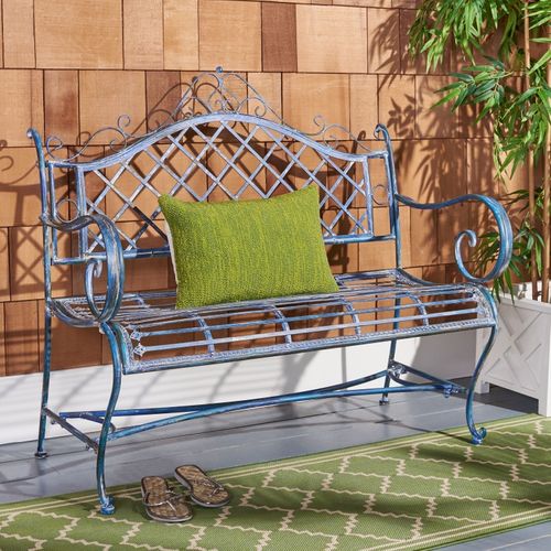 Banc Abner Bleu Le Fer 50 X 116 X 100 Cm