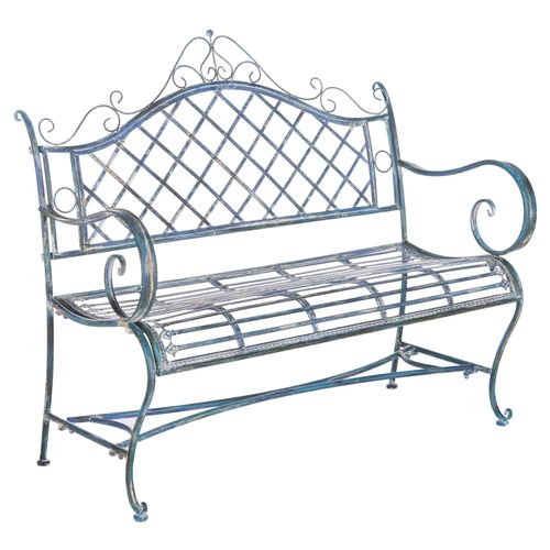 Banc Abner Bleu Le Fer 50 X 116 X 100 Cm