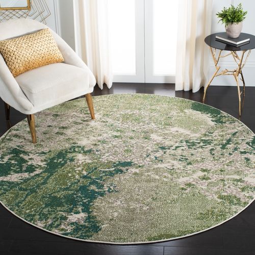 Tapis Madison 201 X 201 Cm Contemporain Alethea Vert / Ivoire