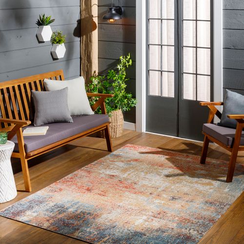 Tapis D'extérieur/intérieur Rouge/bleu 160x213 Cm Samira