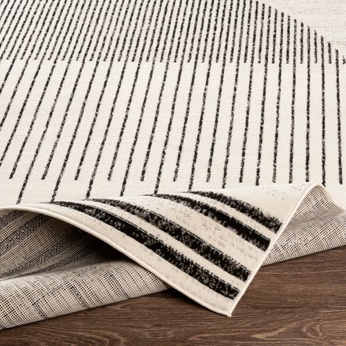 Tapis Scandinave Moderne Blanc/noir 130x170 Cm Enso