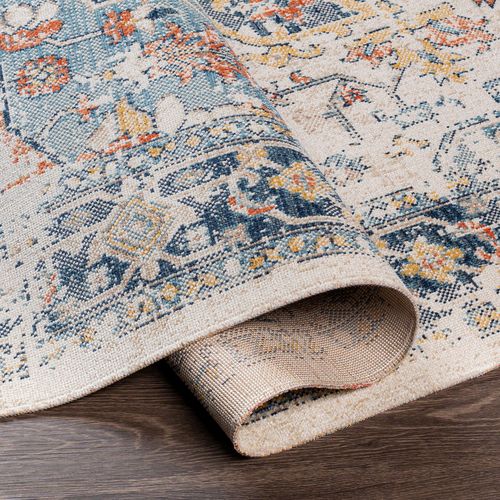 Tapis D'extérieur/intérieur Bleu/beige 80x220 Cm Selma
