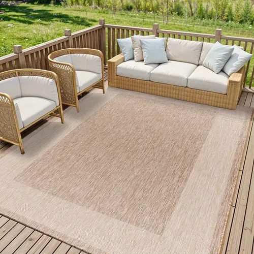 Tapis D'extérieur/intérieur Aspect Jute Beige/ivoire 160x213 Cm Layla