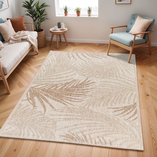 Tapis D'extérieur/intérieur Aspect Jute Beige/ivoire 200x275 Cm Vanessa
