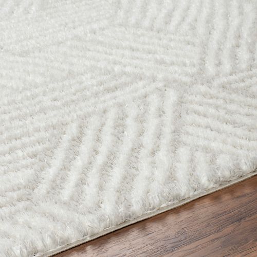 Tapis Shaggy Moderne Ivoire/beige 200x275 Cm Allie