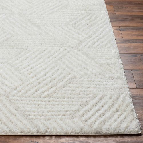 Tapis Shaggy Moderne Ivoire/beige 200x275 Cm Allie