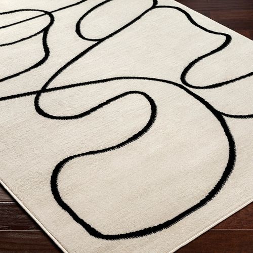 Tapis Scandinave Bohème Blanc/noir 152x213 Cm Lylou