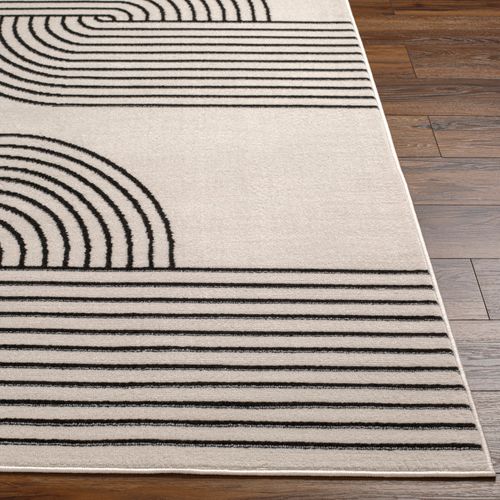 Tapis Scandinave Rétro Blanc/noir 200x275 Cm Constance