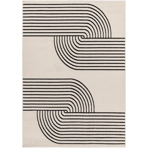 Tapis Scandinave Rétro Blanc/noir 200x275 Cm Constance