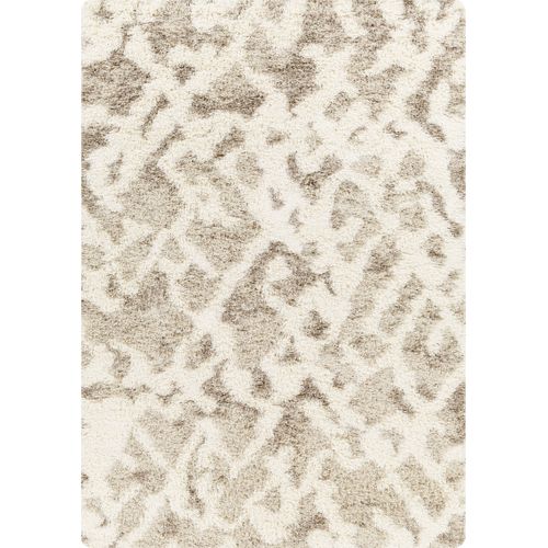Tapis Shaggy Scandinave Bohème Blanc/beige 160x220 Cm Paula