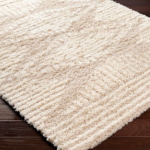 Tapis Shaggy Bohème Blanc/beige 160x220 Cm Nuria