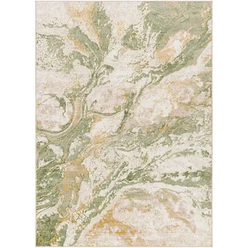 Tapis Abstrait Moderne Vert 200x275 Cm Octavia