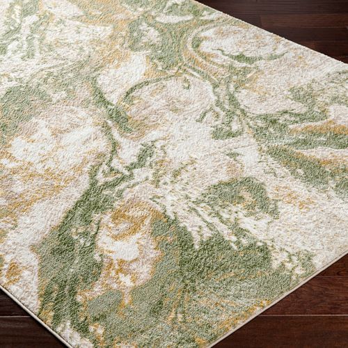 Tapis Abstrait Moderne Vert 200x275 Cm Octavia