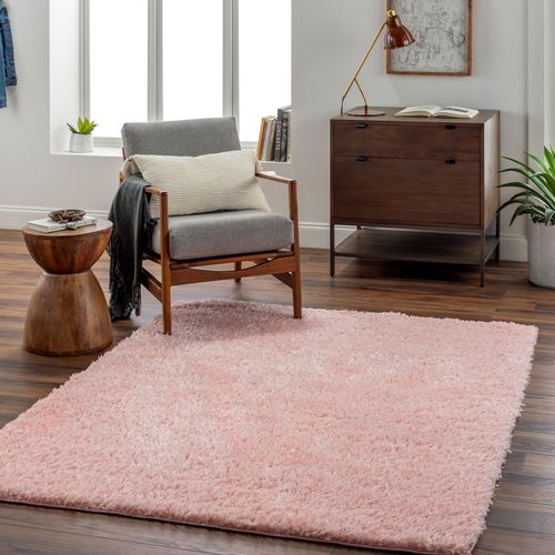 Tapis Shaggy Uni Rose Clair 120x180 Cm Soso