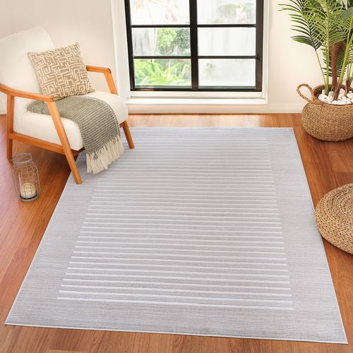 Tapis 3D D'inspiration Scandinave - Blanc Crème - Moderne Et Doux