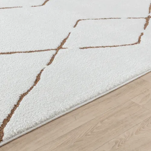 Tapis Berbère Ethnique Ivoire/terracotta 200x275 Cm Hannah