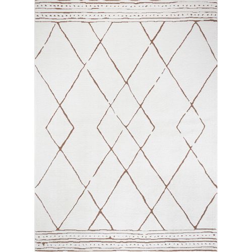 Tapis Berbère Ethnique Ivoire/terracotta 200x275 Cm Hannah