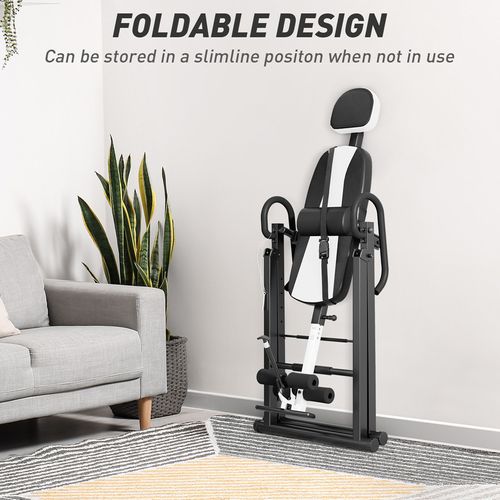 Banc De Musculation Inversé Pliable Table D'inversion Musculation Pu Et Métal 112.5x68.5x159cm Bleu