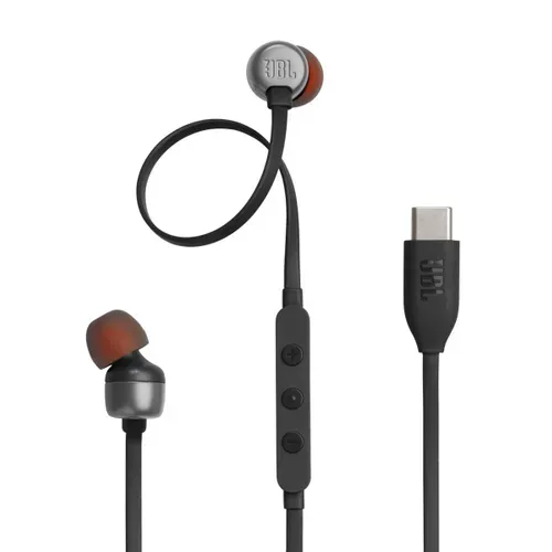 Ecouteurs intra auriculaire JBL T310C Noir vue de face