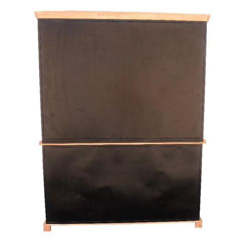 Vaisselier Grand Modèle Bakou Portes Coulissantes Manguier Et Métal