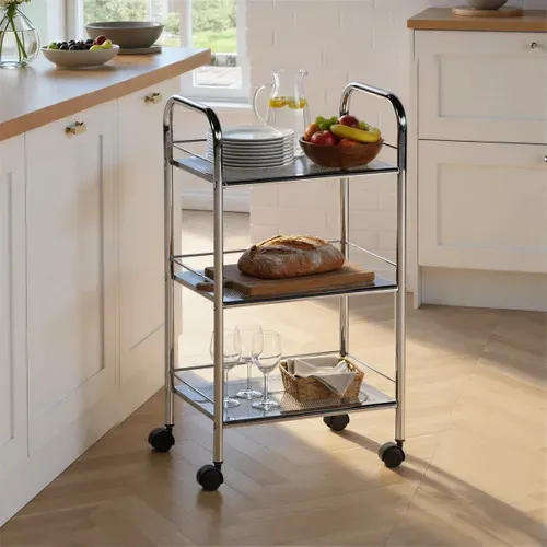 Chariot 3 tablettes NEO Chromé vue d'ambiance 1