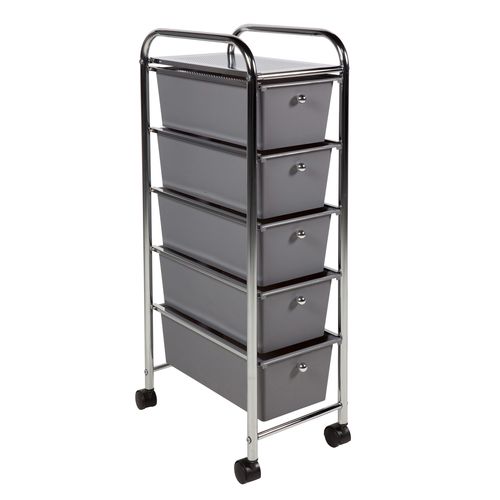 Meuble 5 tiroirs OSCAR Gris