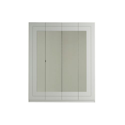 Armoire 4 portes L.180 cm ALASKA blanc vue de face