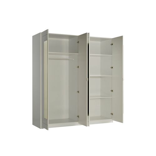 Armoire 4 portes L.180 cm ALASKA blanc