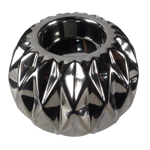 Photophore H. 6,5 cm ORIGAMI Silver