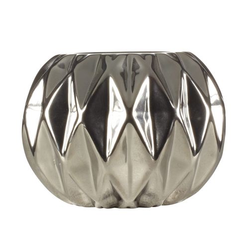 Photophore H. 6,5 cm ORIGAMI Silver