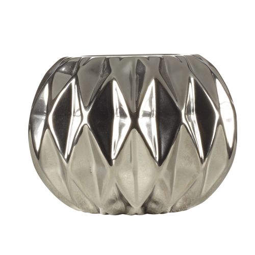 Photophore H. 6,5 cm ORIGAMI Silver