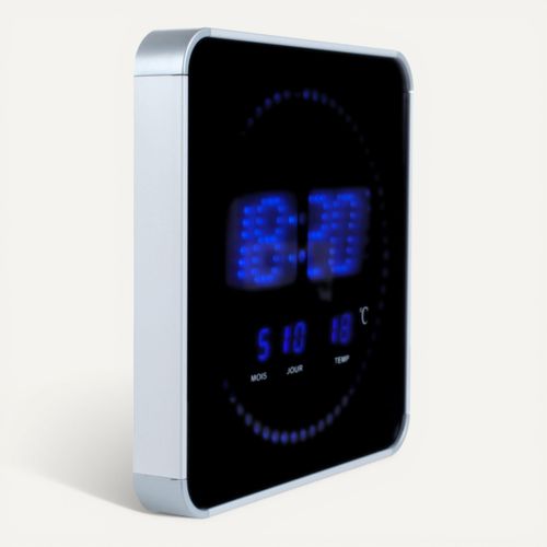 Horloge LED DIGITALE Bleu vue 3/4