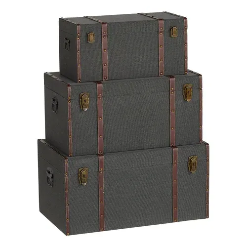 Set 3 malles BUFFALO Gris vue 3/4